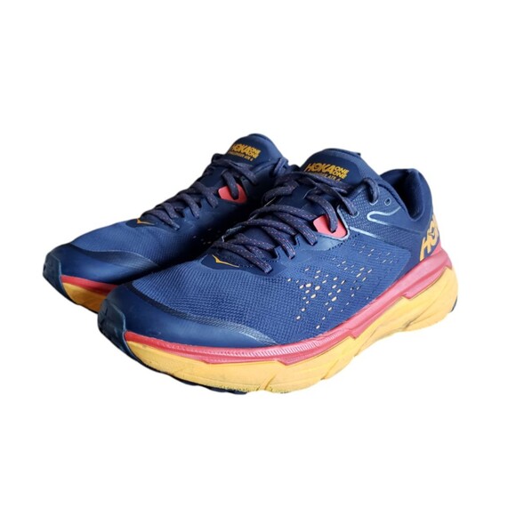 Hoka One One Challenger ATR 6 Outer Space/Radiant Yellow Men's Shoes Size 12 D - Picture 2 of 12